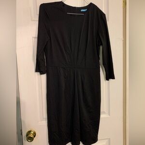 J. McLaughlin Black Dress Women’s 3/4 Sleeve Knee Length Size Large